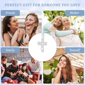 .925 Sterling Silver Tiny Freeform Cross Pendant Charm bracelet For Making Jewelry Bracelet Charms