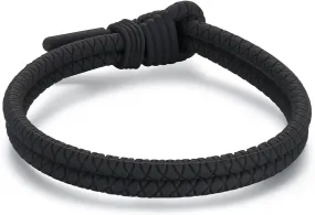 Adjustable Silicone Nautical Surfer Braided Rope Bracelet for Men Women - Waterproof Rubber Sports Couples Bracelets Gifts
