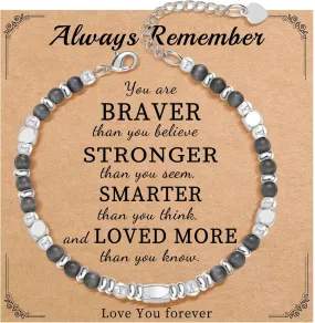 Beaded Bracelets for Women Teen Girl Gifts Trendy Stuff Mothers Day Gifts for Mom from Daughter Inspirational Gifts for Her Dainty Gold Bracelet Adjustable Gemstone Christmas Jewelry