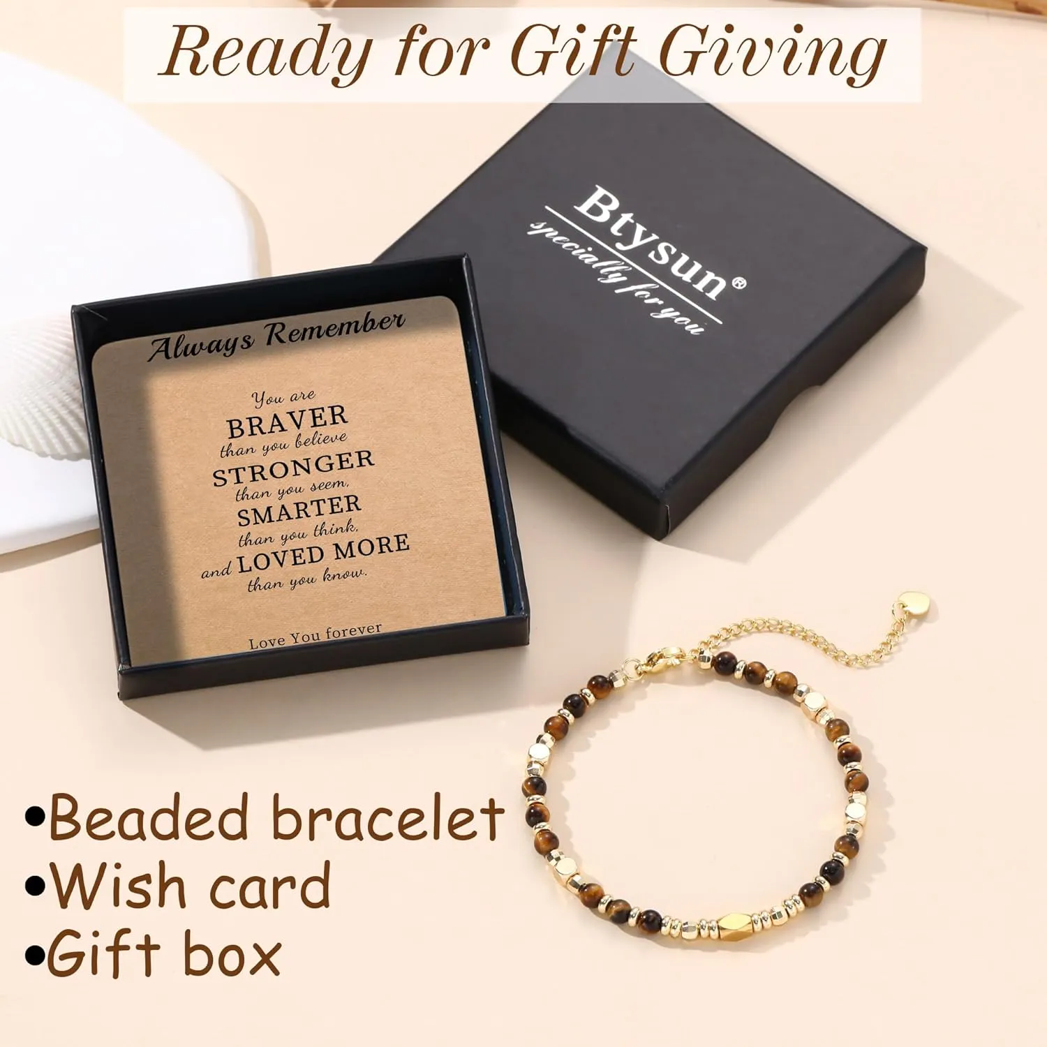 Beaded Bracelets for Women Teen Girl Gifts Trendy Stuff Mothers Day Gifts for Mom from Daughter Inspirational Gifts for Her Dainty Gold Bracelet Adjustable Gemstone Christmas Jewelry