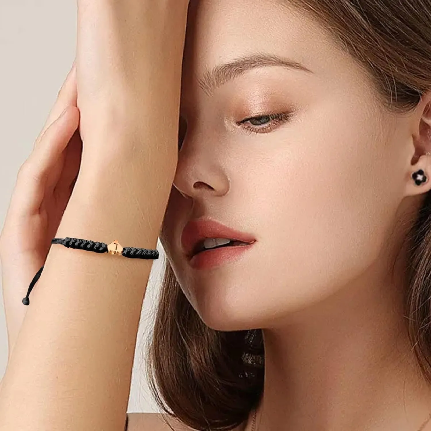 Black Initial Bracelet Initial R Charm Letter Bracelets for Women Men Teen Girls Handmade Rope Braided Initial Bracelets Heart Letter Woven Bracelet Graduation Mothers Day Gifts for Mom(R)