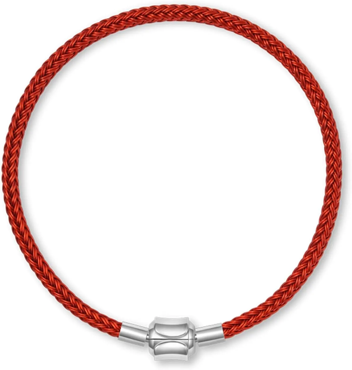 GNOCE Red Basic Bracelet with 2 Pieces of Stoppers Charm Bracelet for Teen Bride Women Jewelry Valentine's Day