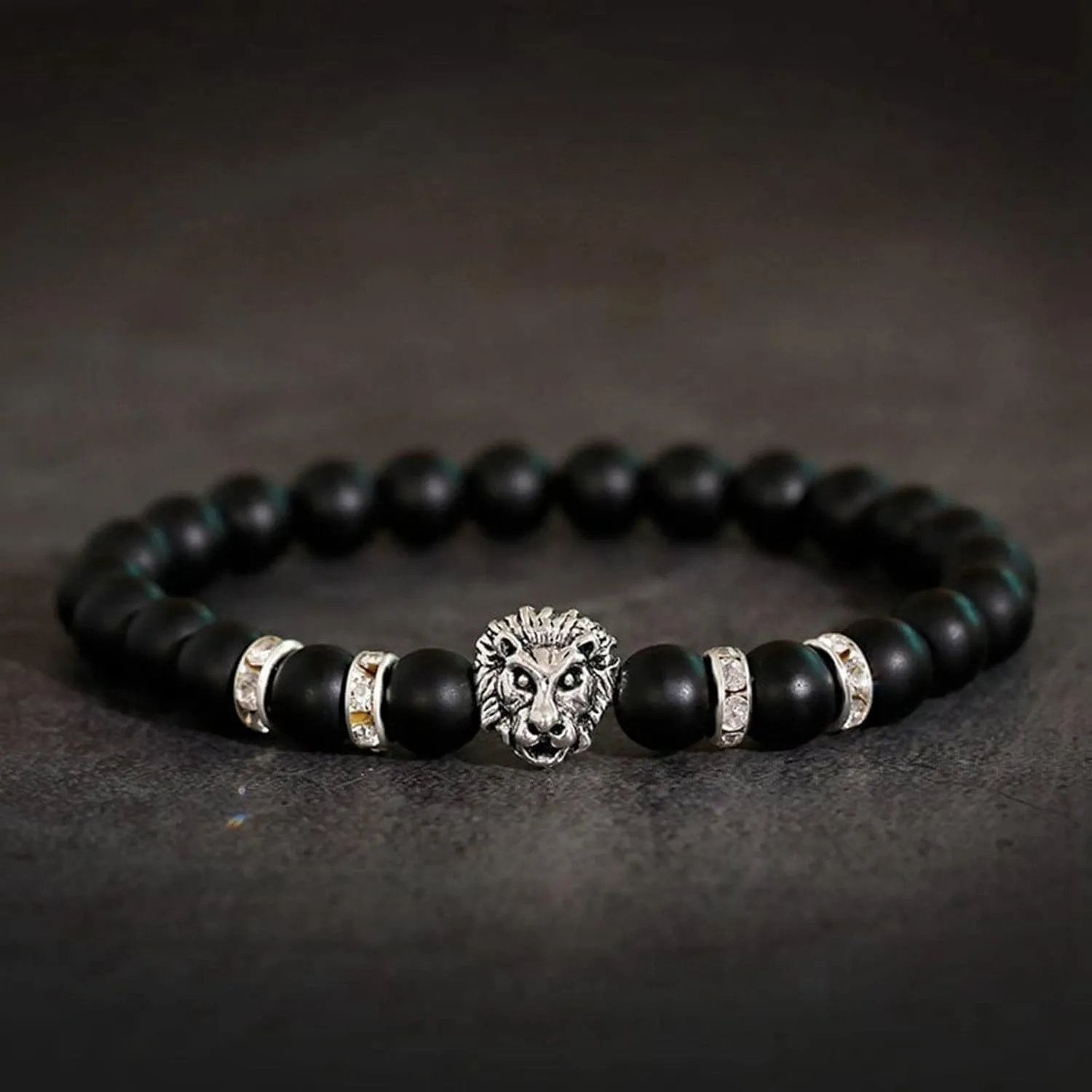 Hot Earrings Beaded Bracelets for Men Women 8mm Tiger Eye Bead Bracelet Adjustable Natural Lava Rock Stone Oil Anxiety Aromatherapy Bracelets Jewelry Gifts (B, One Size)