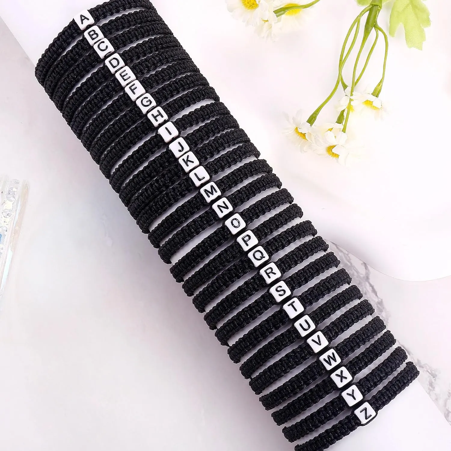 Initial Bracelets for Couples Women Men Initial Charm Handmade Rope Braided Letter Bracelet for Teen Girls Boys Adjustable Jewelry Christmas Gifts for Him Her (O)