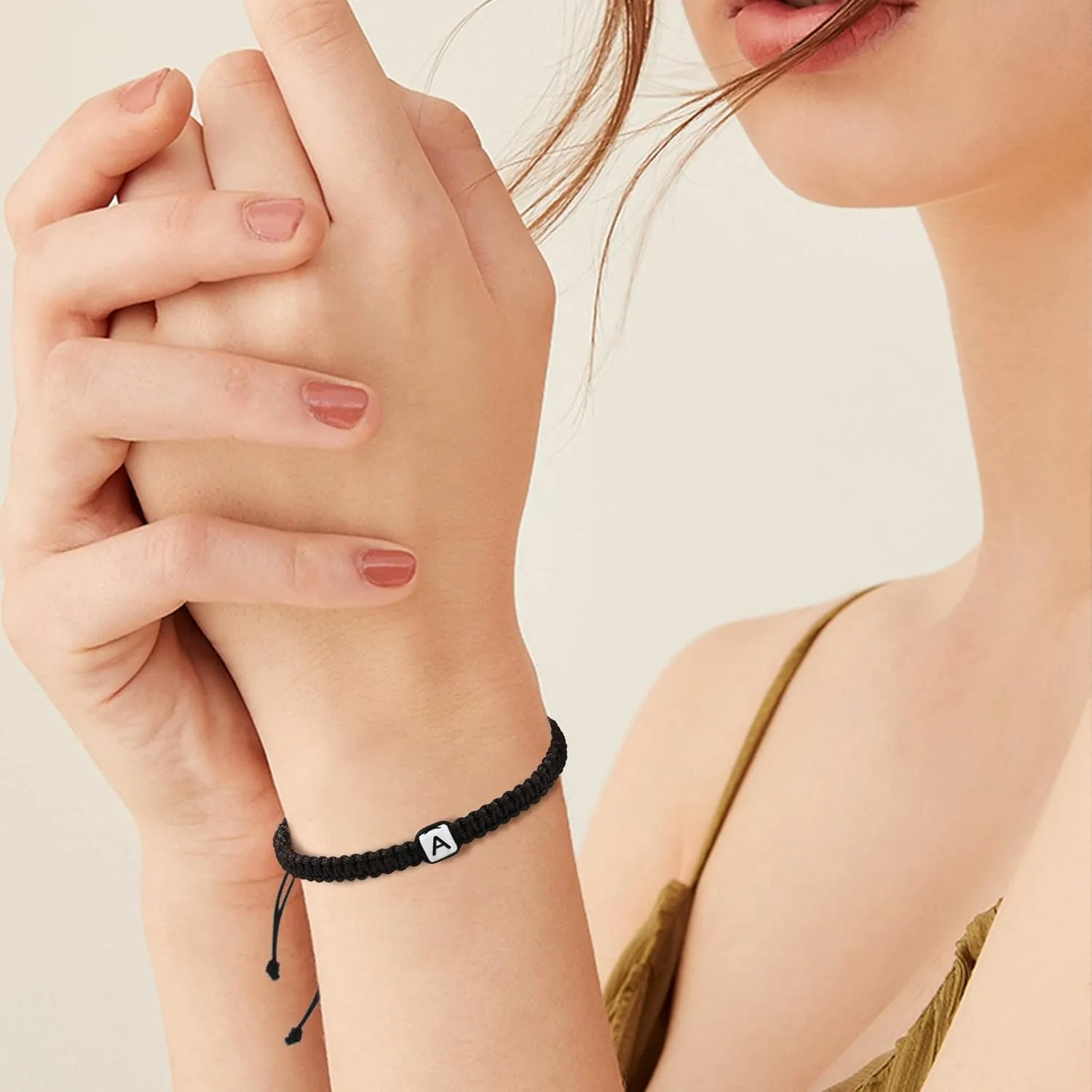 Initial Bracelets for Women Girls Personalized Handmade Bracelets Letter R Initial Charm Bracelet for Men Boy Birthday Gifts Christmas Gifts
