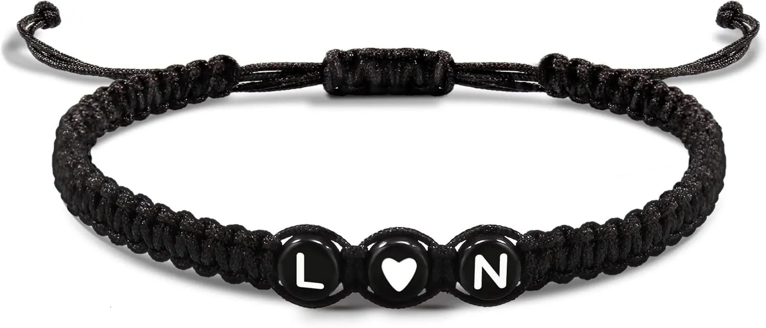 Initial Bracelets for Women Men's Bracelets Gifts for Girlfriend Boyfriend Letter Bracelets I Love You Gifts for Her Him Best Friend Birthday Gift Christmas Jewelry