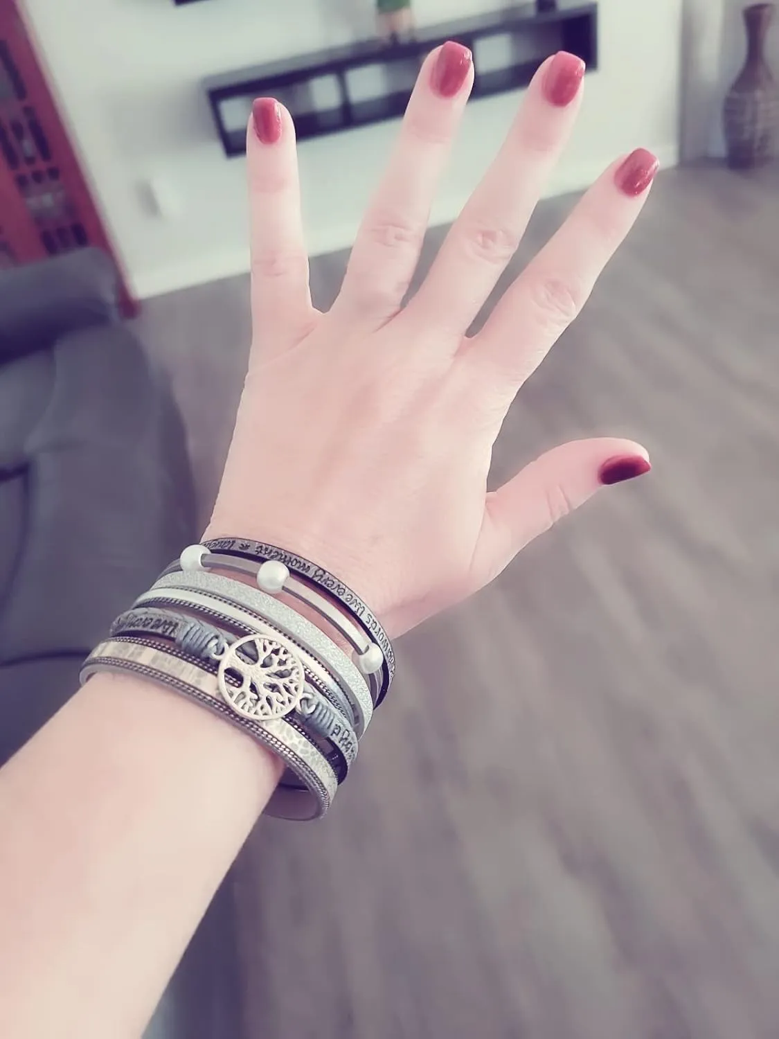 Inspirational Tree of Life Leather Bracelets for Women,Birthday Mothers Day Jewelry Gifts for Teen Girls