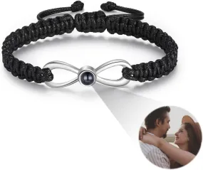 JewelOra Custom Photo Bracelets for Women, Personalized Photo Projection Bracelets for Women/Men, Custom Bracelets with Picture Inside, Memorial Gifts for Couples/Friends