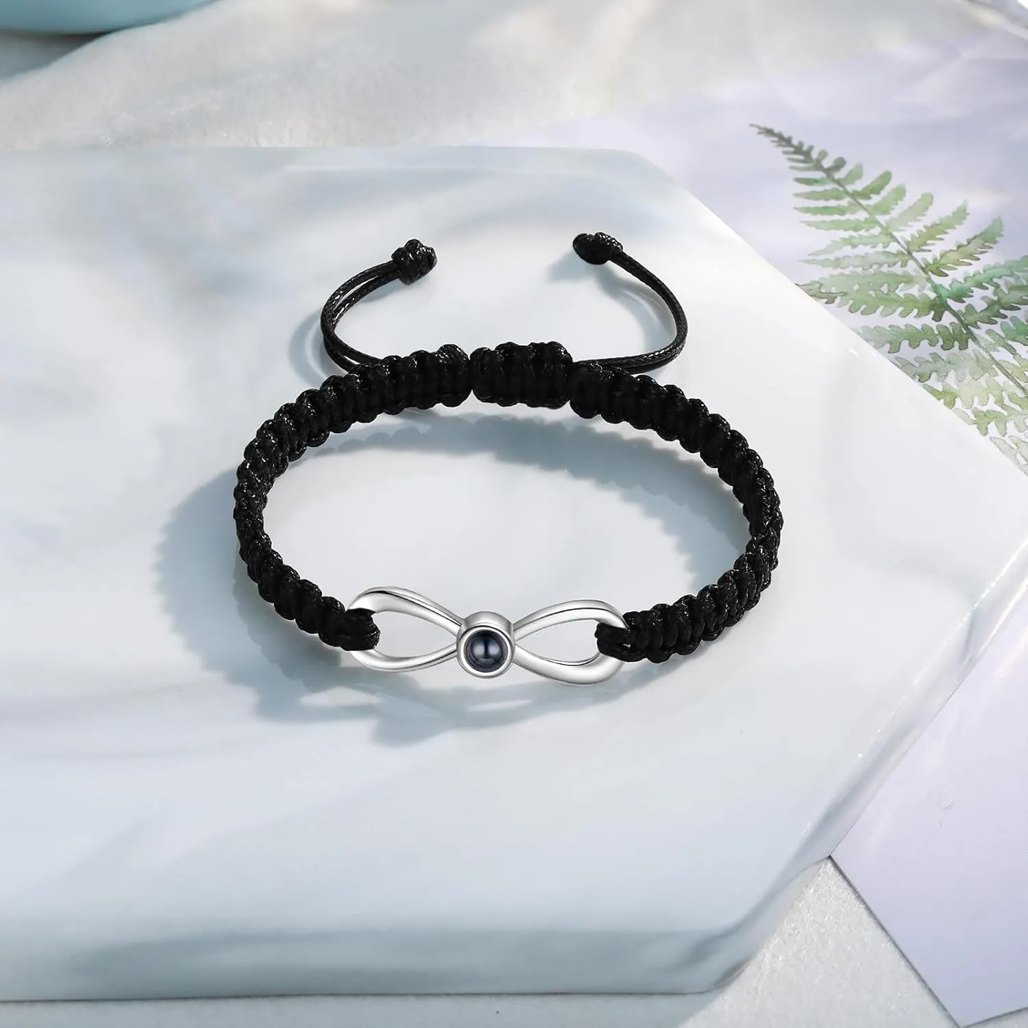 JewelOra Custom Photo Bracelets for Women, Personalized Photo Projection Bracelets for Women/Men, Custom Bracelets with Picture Inside, Memorial Gifts for Couples/Friends