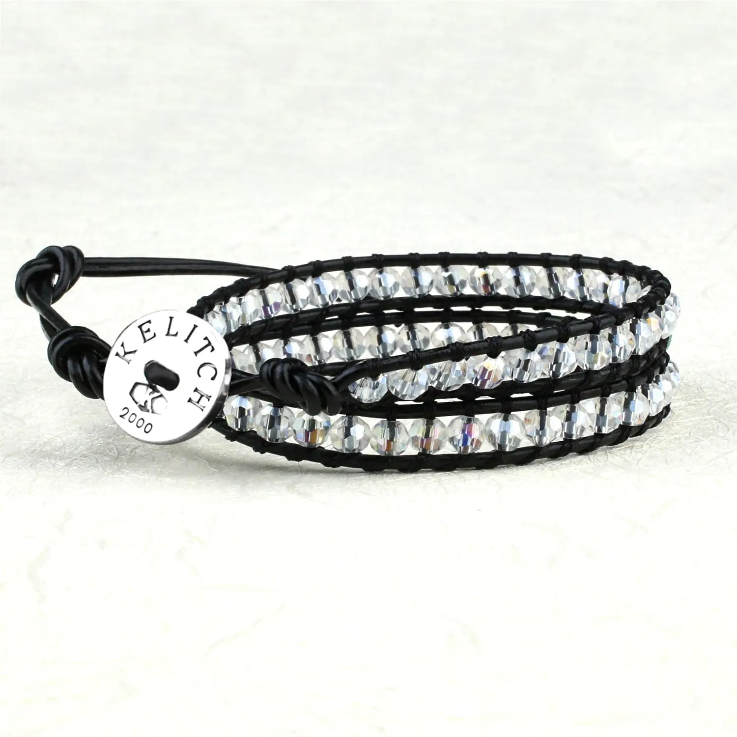 KELITCH Double Wrap Bracelet Women Hand-Braided Turquoise Beads Bracelets Boho Leather Bracelets Bangle
