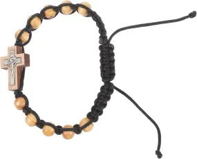 KESYOO Chic Adjustable Prayer Beads Bracelet with Cross Charm Lightweight Decorative Rosary Beads Rustic Design for Everyday Wear Durable and Comfortable Accessory for Men and Women