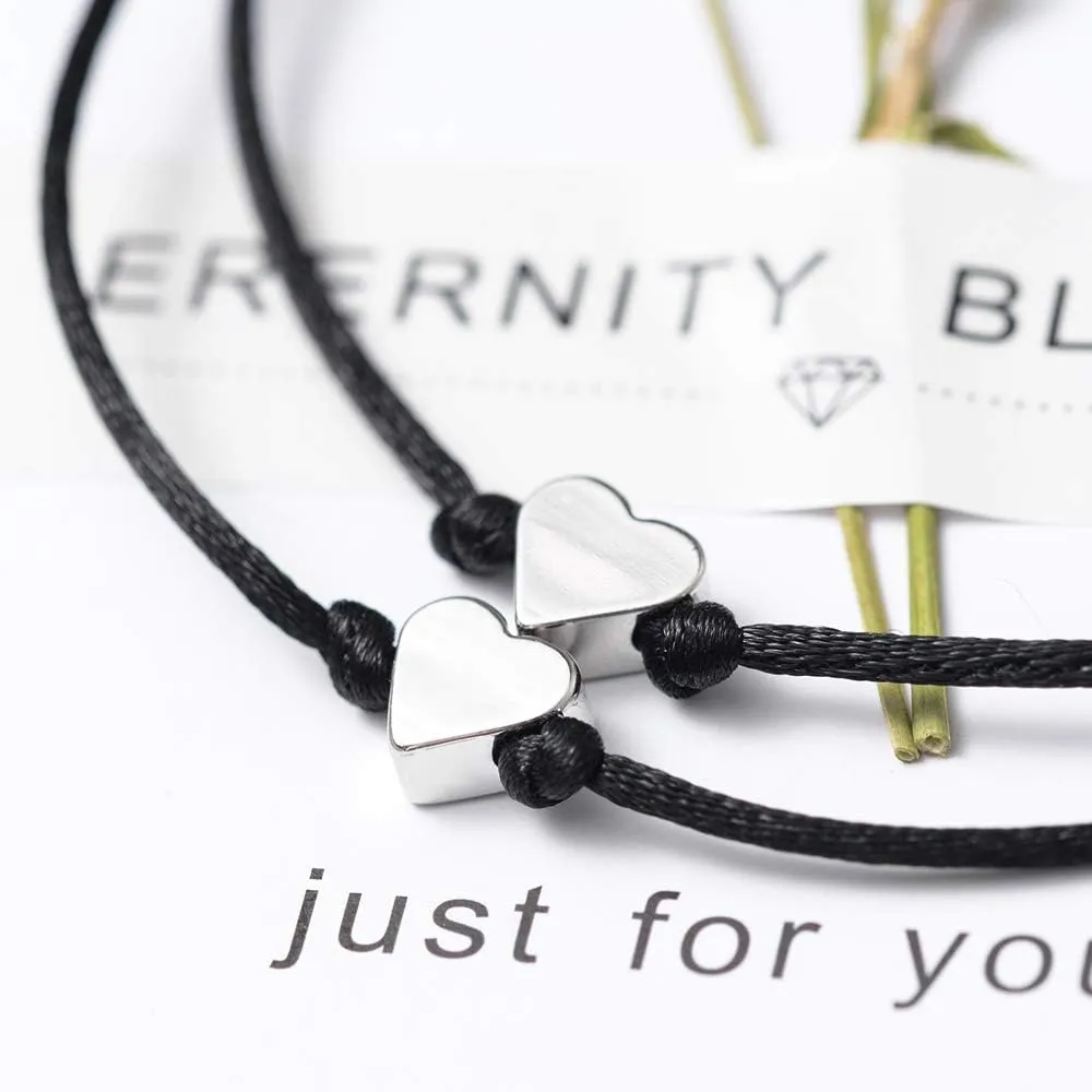 MANVEN Matching Bracelets for Couples Best Friends Pinky Promise Bracelets Birthday Gifts for Family Sister Women Men