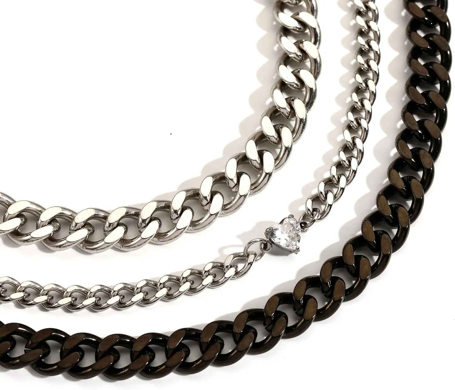 Matching Couple Cuban Chain Bracelets Gifts for Boyfriend Husband Soulmate Girlfriend Valentine Anniversary Birthday Christmas Gift for Him and Her,Adjustable Size