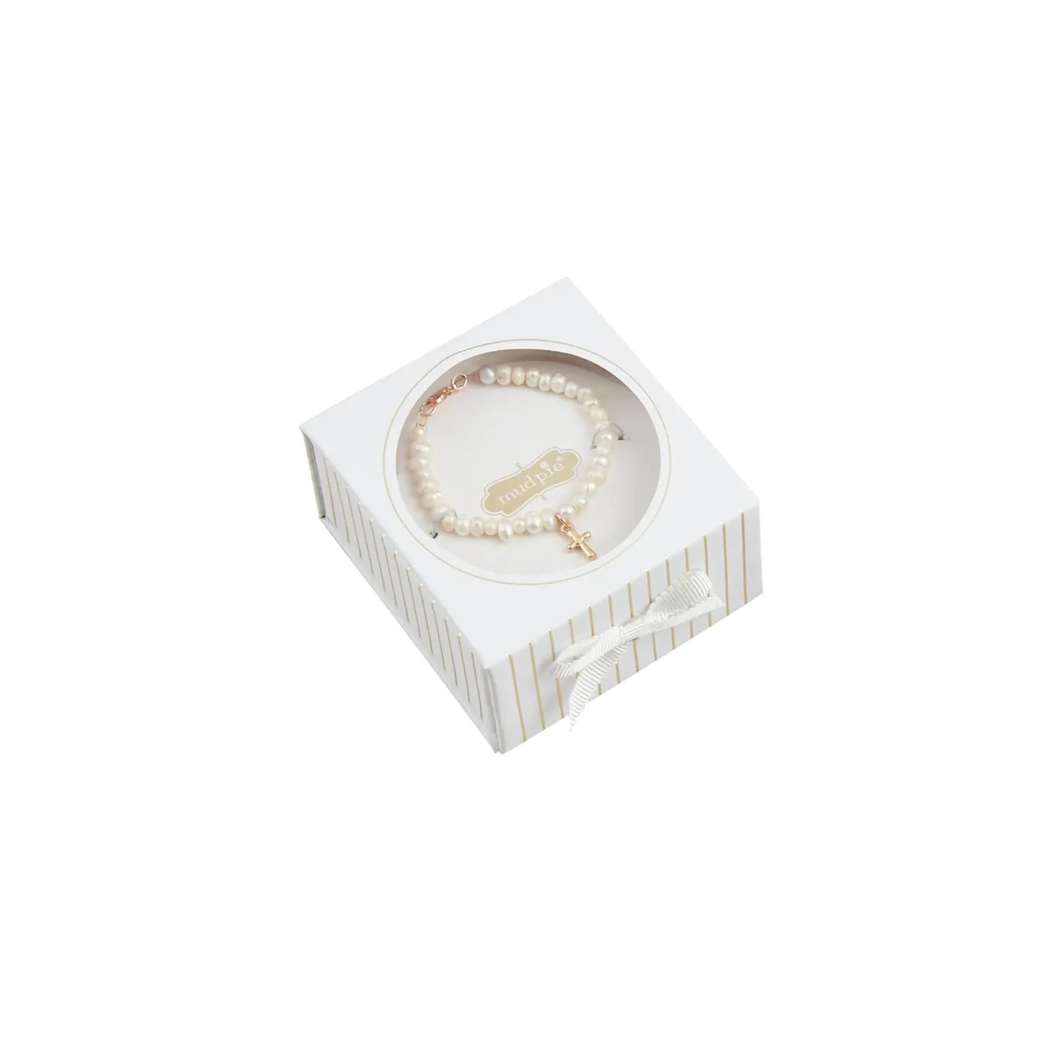 Mud Pie Children's Gold Boxed Cross Bracelet
