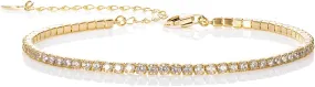 namana 925 Sterling Silver Tennis Bracelets for Women, Dainty Tennis Bracelet for Women set with Cubic Zirconia Stones, Dainty Sterling Silver Jewelry Gifts for Women