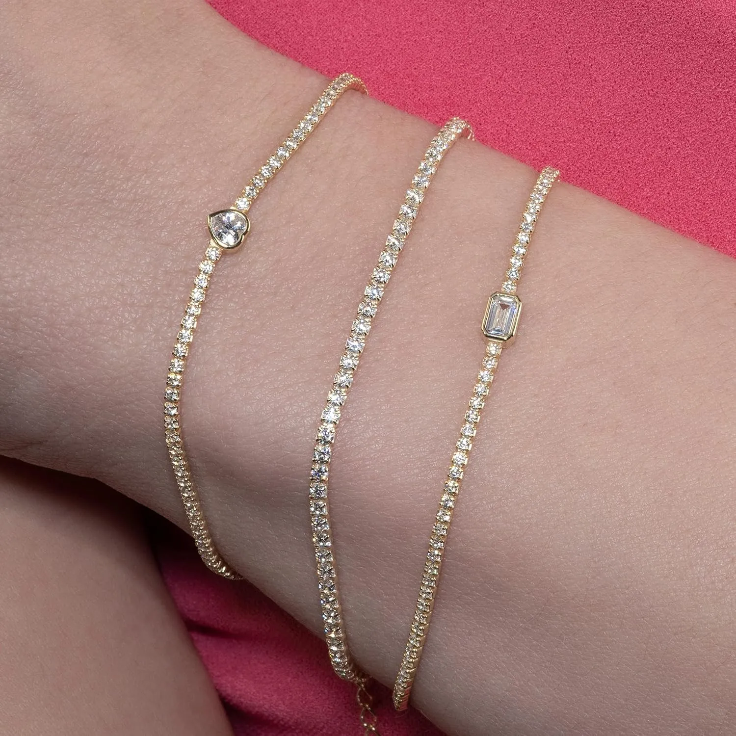 namana 925 Sterling Silver Tennis Bracelets for Women, Dainty Tennis Bracelet for Women set with Cubic Zirconia Stones, Dainty Sterling Silver Jewelry Gifts for Women