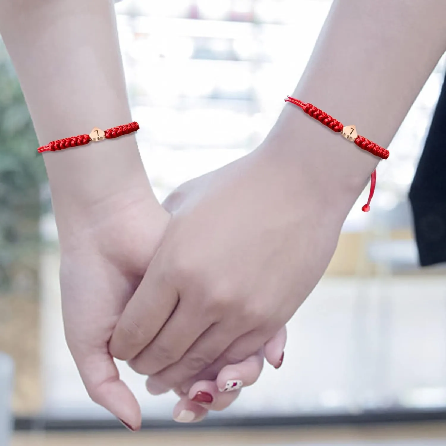Red Initial Bracelet O Initial Letter Bracelets for Teen Girls Adjustable Red String Bracelets for Women Men Heart Shape Braided Bracelets Personalized Bracelet Birthday Mothers Day Gifts for Mom(O)