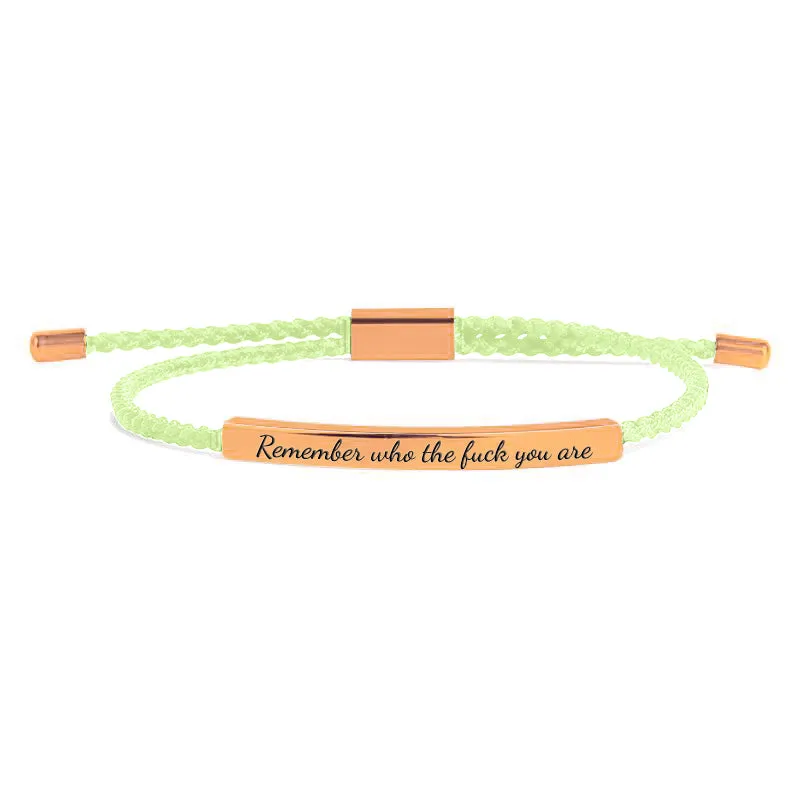Remember Who the F♥ck You Are Tube Bracelet
