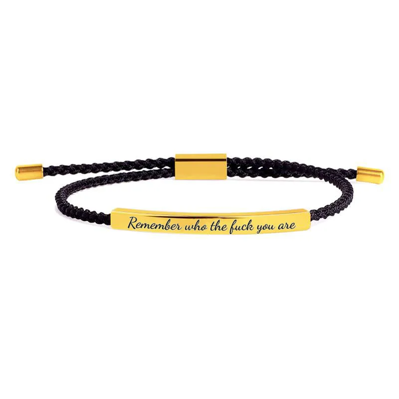 Remember Who the F♥ck You Are Tube Bracelet