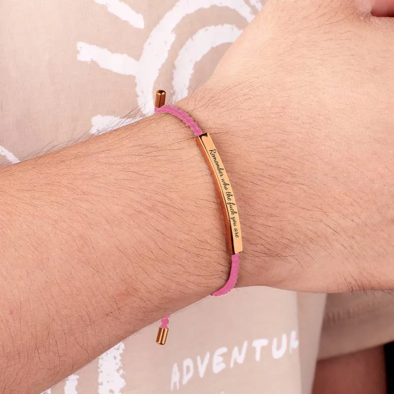Remember Who the F♥ck You Are Tube Bracelet