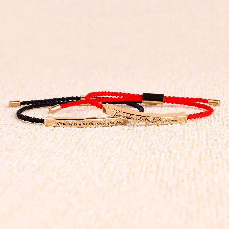 Remember Who the F♥ck You Are Tube Bracelet