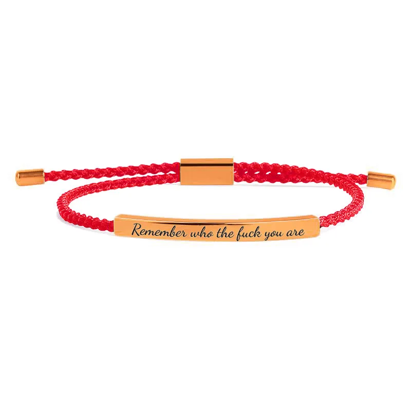 Remember Who the F♥ck You Are Tube Bracelet