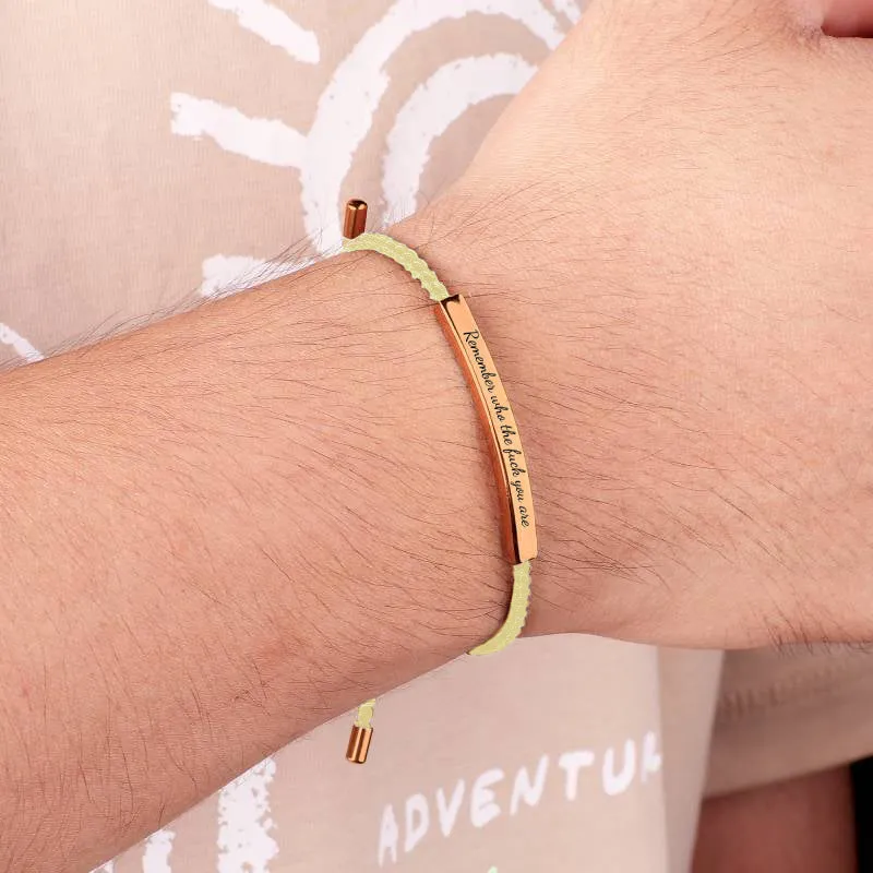 Remember Who the F♥ck You Are Tube Bracelet