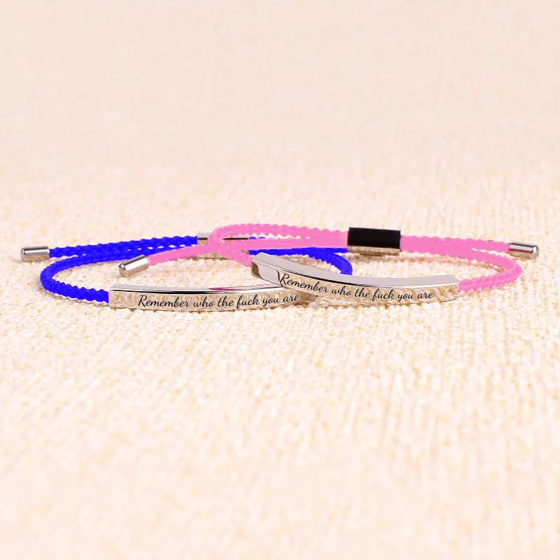 Remember Who the F♥ck You Are Tube Bracelet