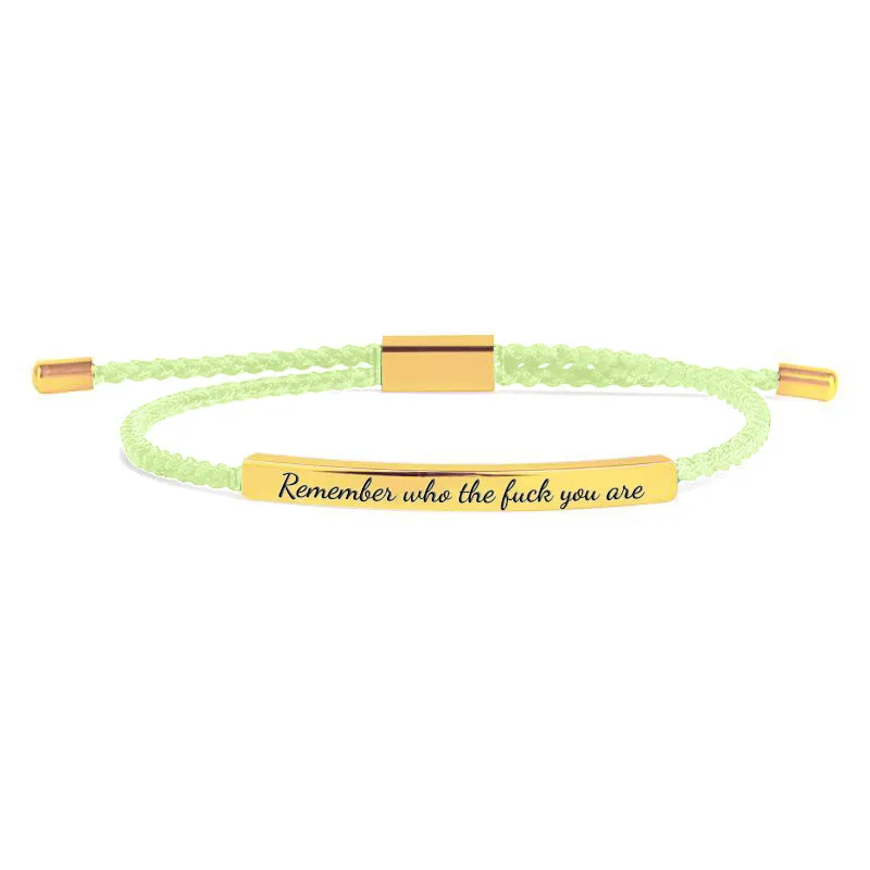 Remember Who the F♥ck You Are Tube Bracelet