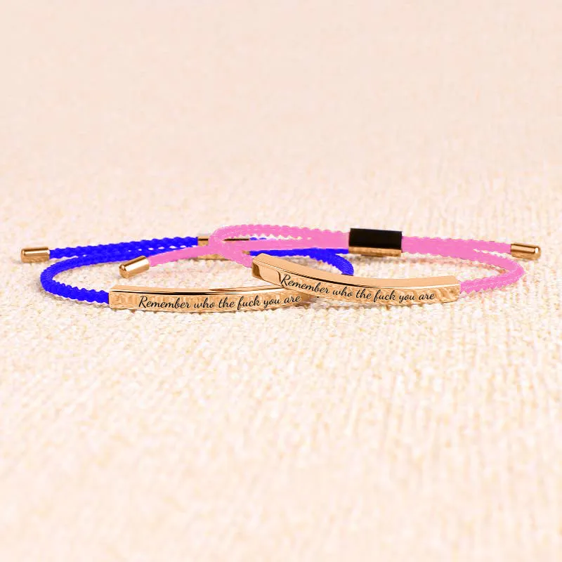 Remember Who the F♥ck You Are Tube Bracelet