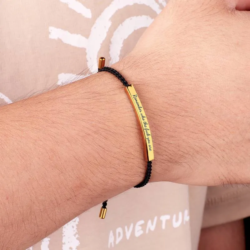 Remember Who the F♥ck You Are Tube Bracelet