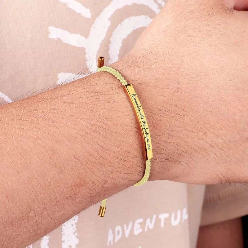Remember Who the F♥ck You Are Tube Bracelet