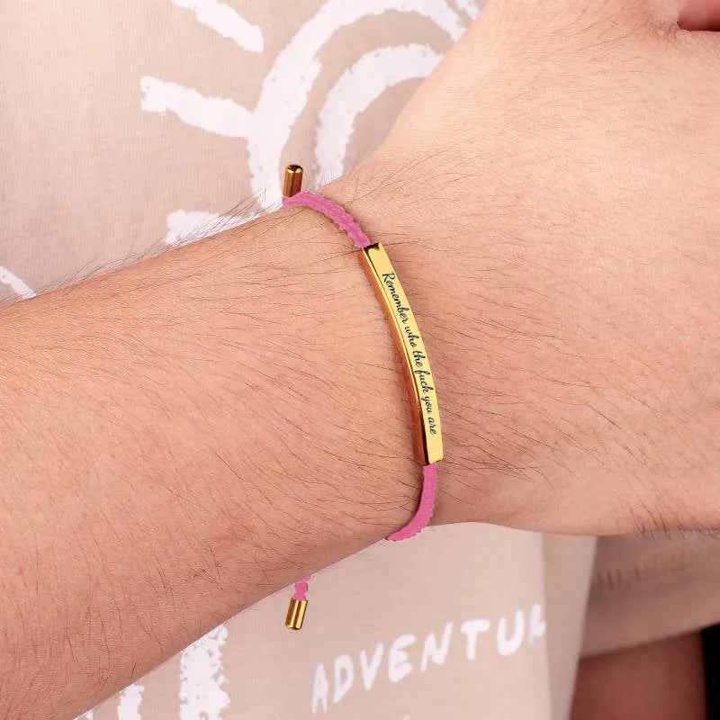 Remember Who the F♥ck You Are Tube Bracelet