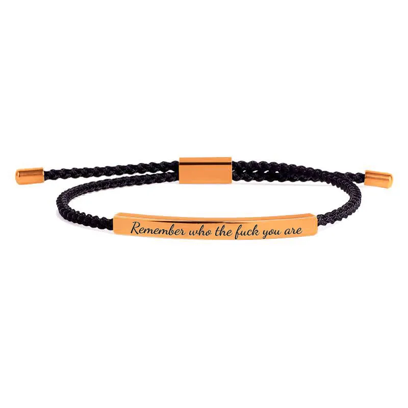 Remember Who the F♥ck You Are Tube Bracelet