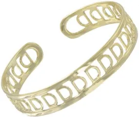 Vintage 1970s Yellow Gold Tone Letter Initial D Cuff Bracelet 5 3/4" Fashion Bracelets for Women Trendy Accessories for Women Stylish Additions Chic Details