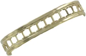Vintage 1970s Yellow Gold Tone Letter Initial I Cuff Bracelet 5 3/4" Fashion Bracelets for Women Trendy Accessories for Women Stylish Additions Chic Details