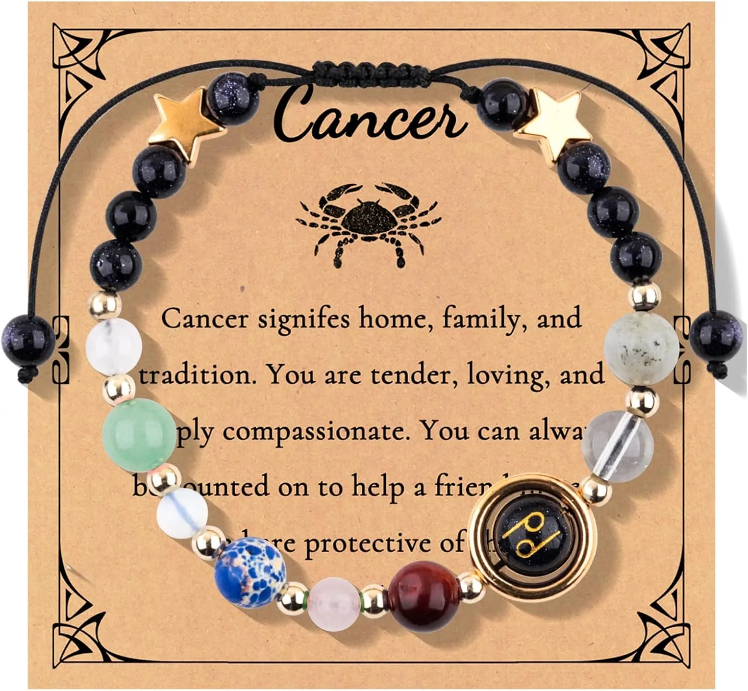 Zodiac Bracelets for Women 12 Constellations Natural Stone Beaded Stretchable Bracelet Birth Zodiac Sign Bracelets Horoscope Jewelry Gifts